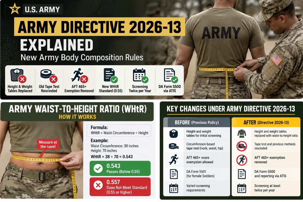 Army Directive 2026-13 explained and key body composition changes