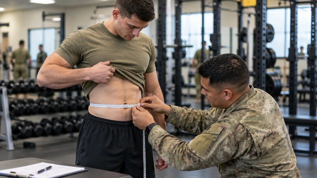 Soldier waist circumference measured at the navel for 2026 Army WHtR standard