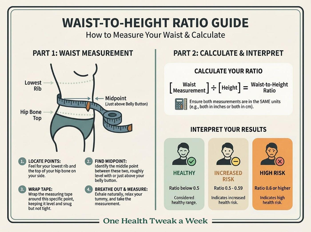 Army WHtR formula and waist circumference calculation examples