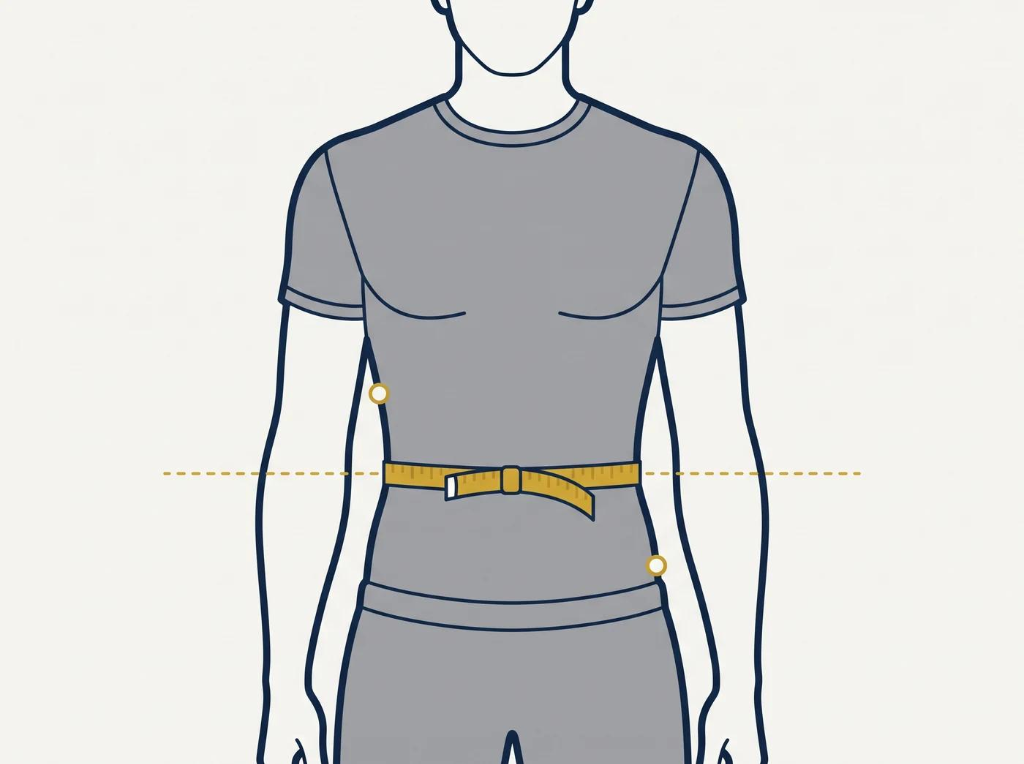 How to measure waist for Army WHtR at the navel